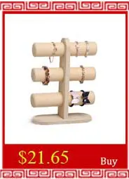 Mordoa 24/44 Holes Wood Earrings Organizer Jewelry Holder Necklace Bracelet Rack 2 Layers Jewelry Display Stand Jewelry Packing