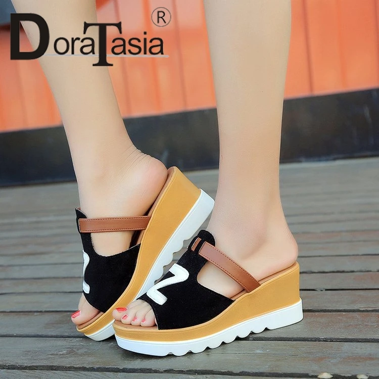 Fashion donna estive Scarpe Big per Nero Doratasia Zeppe antiscivolo piatta 2019 Size Soft Verde Party Grigio New 35 Pantofole Piattaforma Casual 40 EwCzq6