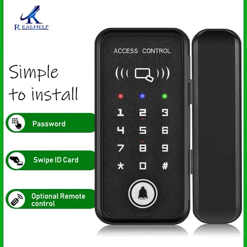RFID замок для офисной стеклянной двери, RFID карта, цифровой замок, умный дверной замок, БЕСКЛЮЧЕВОЙ алюминиевый дверной RFID замок 2000 пользователей