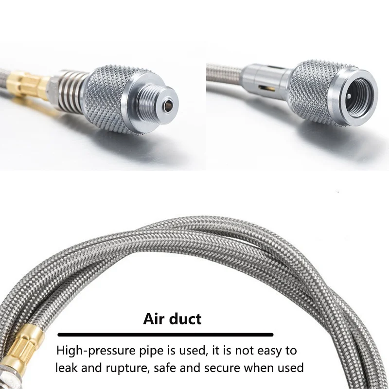 Наружная плита для кемпинга, удлиняющая линия, газовый бак из нержавеющей стали, газовая резьба высокого давления, соединительные линии газового бака 50/100 см