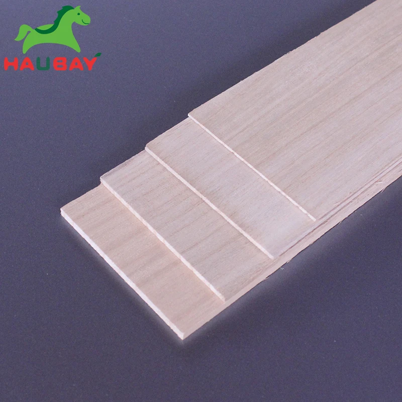 

HAUBAY Paulownia Wood Sheet 1000x100x1/1.5/2/2.5/3/4/5/6/8mm 5pcs Wood Sheets for DIY Crafting On Sale