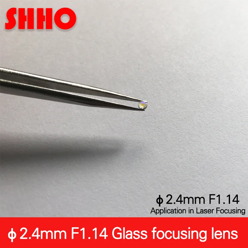 

Super small size glass lens diameter 2.4mm focus distance 1.14mm Aspherical lenses sample Laser collimating lens AR coated