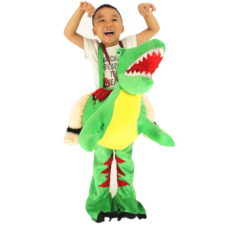 Adult Kids Men Dinosaur Costume Birthday Party Fancy Dress Ride on Dino