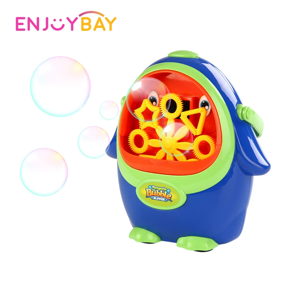 

Enjoybay Portable Automatic Electric Soap Bubble Machine Cute Frog Penguin Bubble Blowing Blower Maker Indoor Outdoor Sport Toy