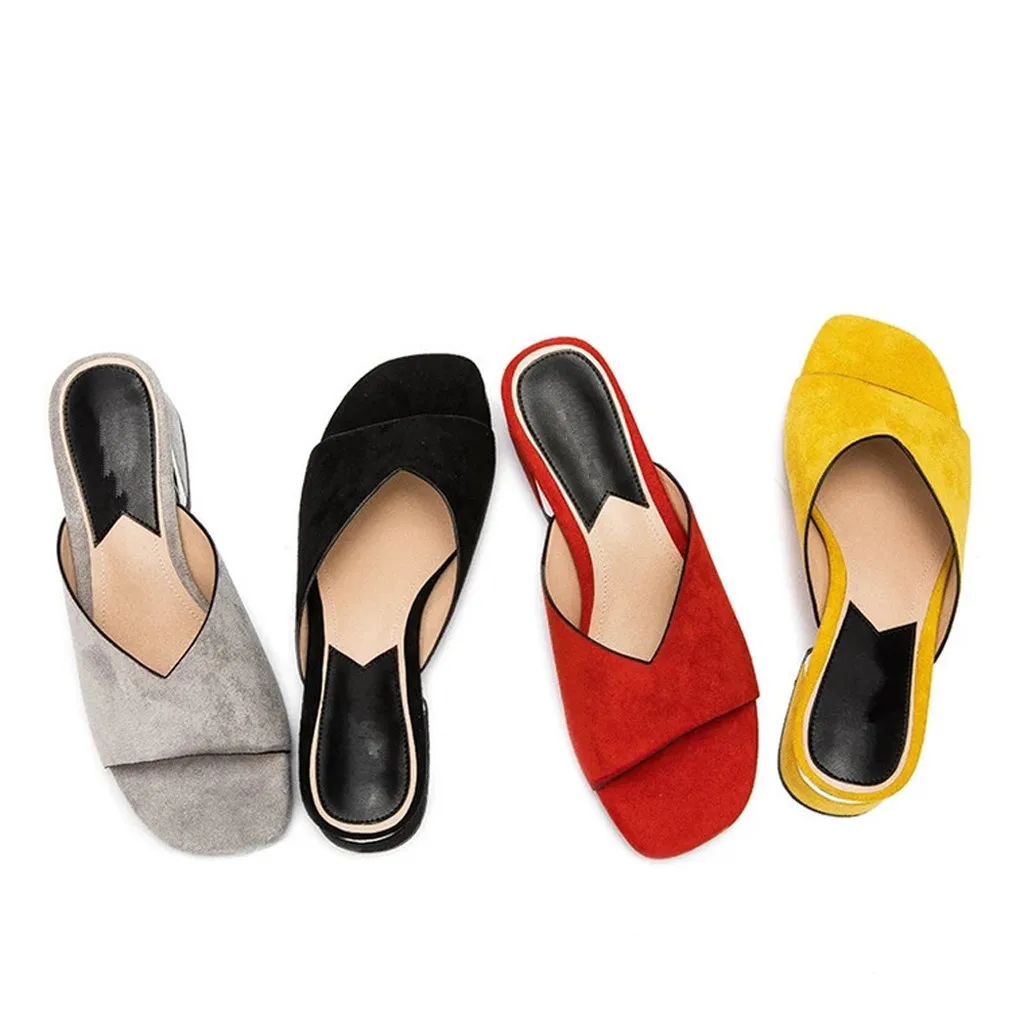 

woman sandals Fashion Classics Med Heeled Sandals Open Toe Slippers Ladies Fish Mouth With Platforms Sandals Plus Size 35-43