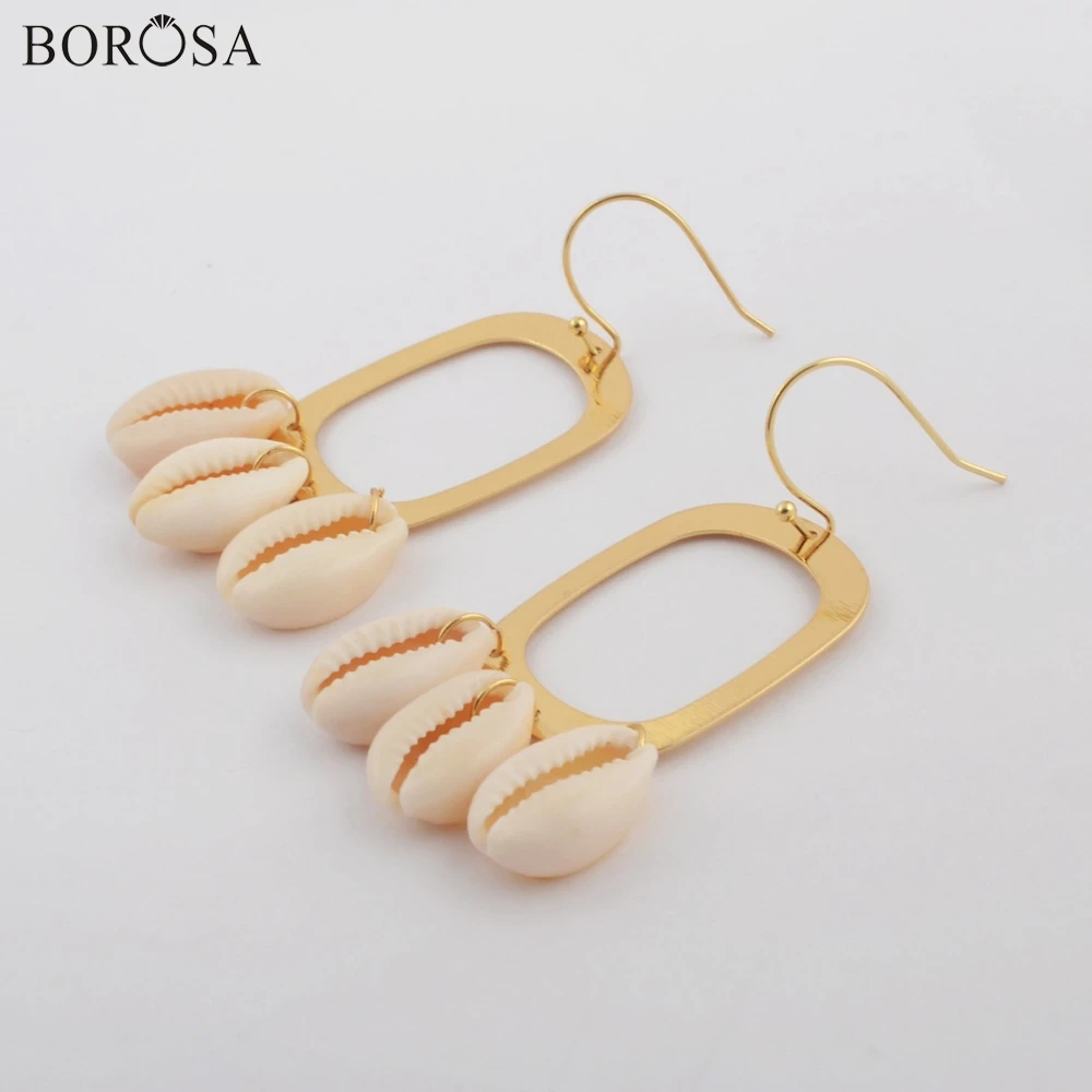 BOROSA 5/10 пар Новая коллекция Золотая цветная слеза три натуральный Каури в виде