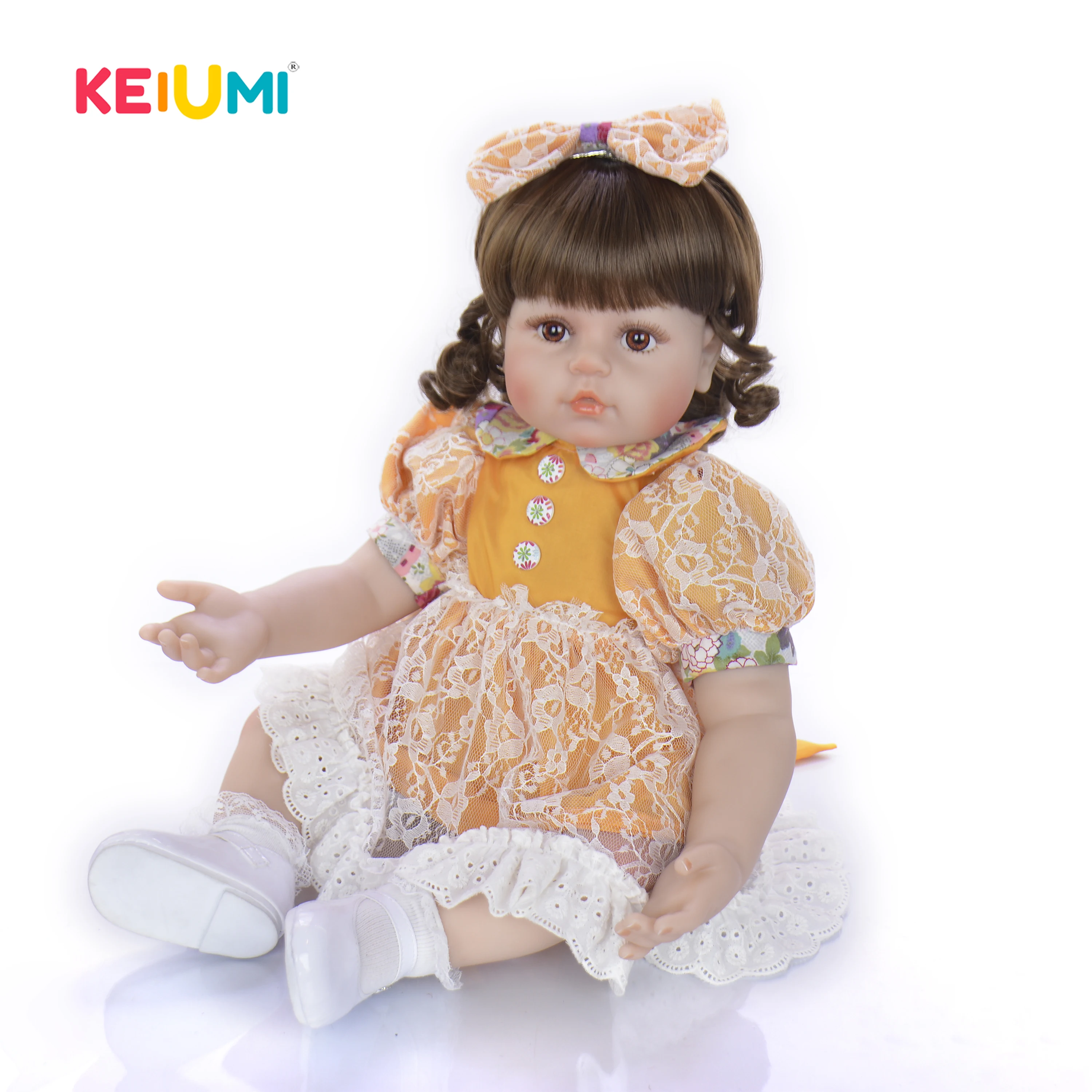 

24'' 60 cm New Trend Soft Silicone Reborn Dolls Adorable Lifelike Princess Girl Doll Baby Toddler Birthday Gift Bedtime Playmate