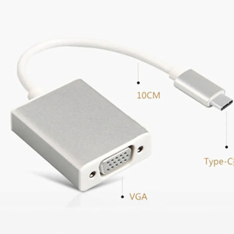 USB 3,1 type C Male-VGA Женский адаптер usb type-C передача на VGA кабель HD 1080 P для VGA кабель Lumia 950XL