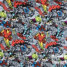 50*175 см Халк Мстители эластичная хлопковая ткань лайкра вязаная трикотажная ткань DIY Швейные футболки мальчик производство одежды ткань