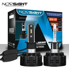 Novsight супер яркий H4 h7 автомобильные фары светодиодные лампы H11 H8 9005 HB3 9006 HB4 H3 светодиодных фар для авто 80 Вт 16000LM автомобилей фары 6500 K