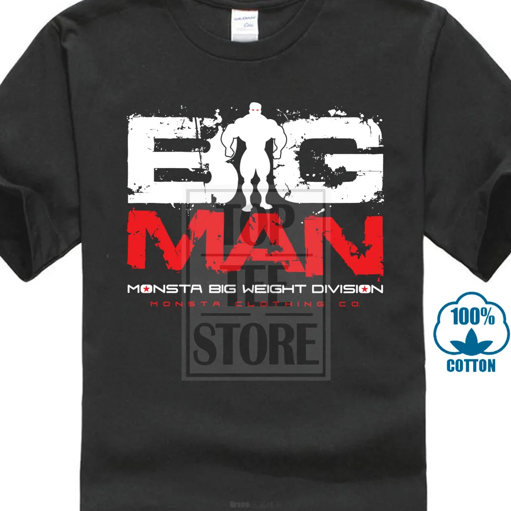 

Monsta Clothing Co Men's Big Man Big Weight Division T Shirt T Shirt Short Sleeve Fashion T Shirt Cotton Fashion Men Punk