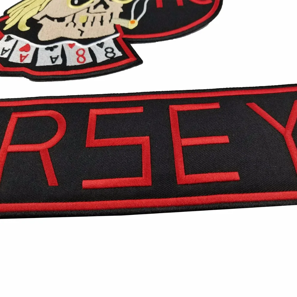 L170826-1 NEW ARRIVAL MC ACES EIGHTS JERSEY EMBROIDERY BADGE PATCH MOTORCYCLE CLUB VEST OUTLAW BIKER JACKET IRON ON PATCH FREE SHIPPING (4)