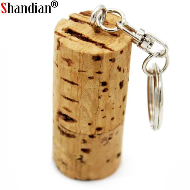 SHANDIAN мягкая сумка с деревянными бусинами пробковая USB флэш-накопитель деревянная бутылка plug pendrive 4 ГБ 8 ГБ 16 ГБ 32 ГБ 64 ГБ палочка для создания логотипа по индивидуальному заказу