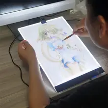 Волшебная доска для рисования A4 светодиодный дисплей Панель художника светящийся трафарет Настольный коврик для рисования игрушка инструмент для рисования для детей и взрослых