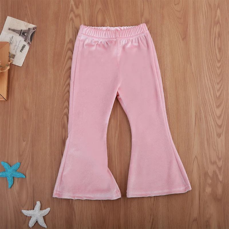 Модные детские штаны-клеш для маленьких девочек с широкими штанинами в стиле бохо длинные брюки От 1 до 5 лет