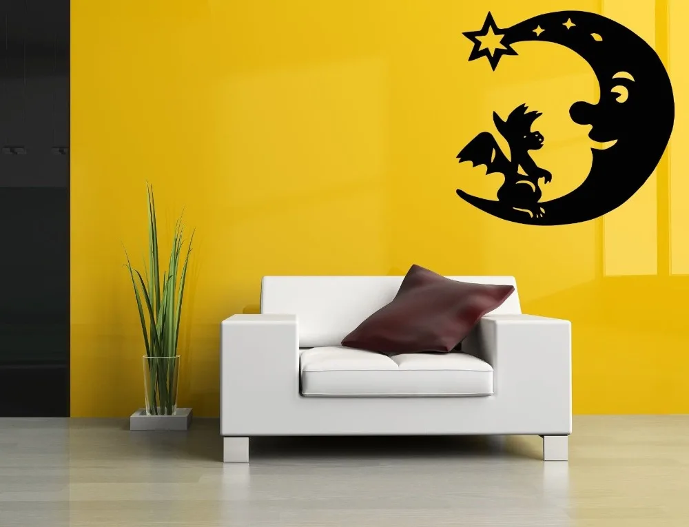 Wall Vinyl Sticker Decals Mural Room Design Art Cartoon Moon Star Pony