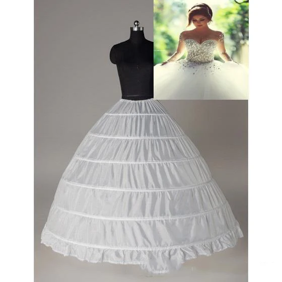 

Super Cheap Ball Gown 6 Hoops Petticoat Wedding Slip Crinoline Bridal Underskirt Layes Slip 6 Hoop Skirt Crinoline For Quinceane