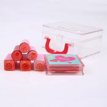 

Cartoon Eight in Box Student Fancy Styling Seal Cartoon Toy Heart Shaped Creative Children's Learning Gifts