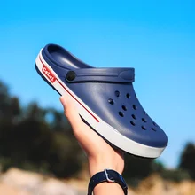 Новинка; мужские сандалии; резиновые сабо Crocs; обувь Crocs; EVA Sandalias; летняя пляжная обувь; тапочки; Cholas hombre; обувь с перфорацией