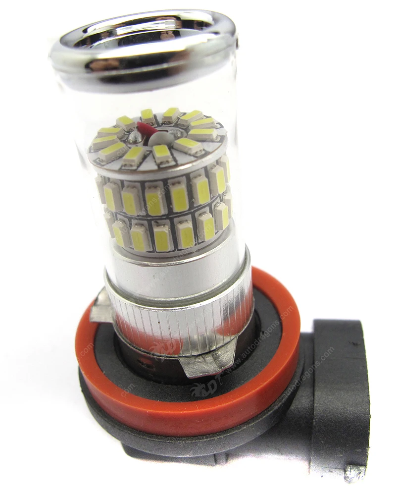 2Pcs 3014 chip Bright White 6000k yellow 48SMD H11 LED headlights Bulbs