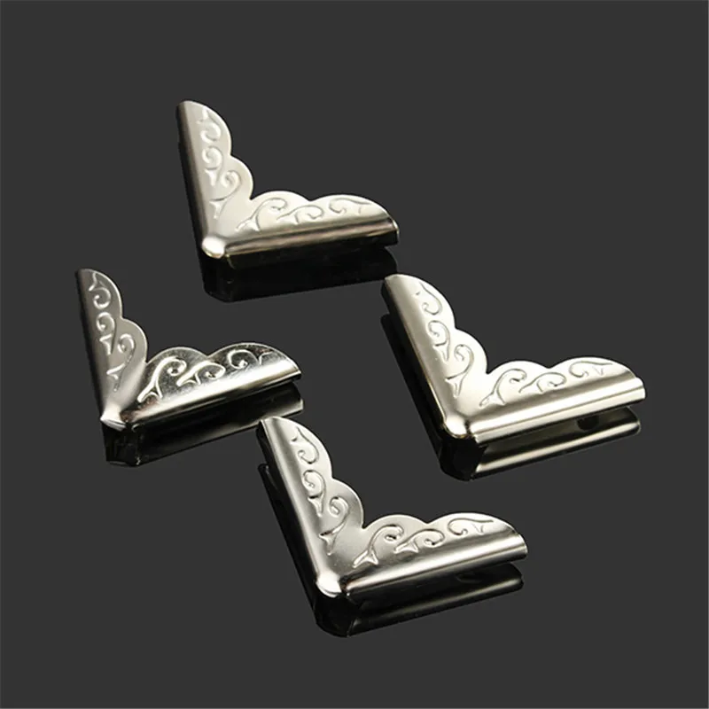 

4pcs 22mm Book Angle Laptop Protect Horn Folders Notebook Corners Brackets Antique Iron Book Scrapbooking Albums Corner Protect