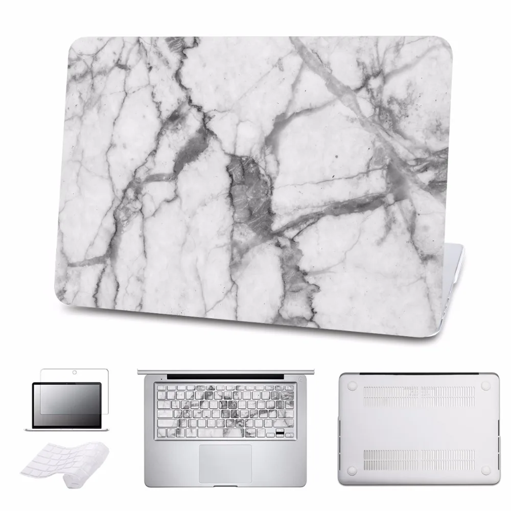 

Marble Case For Macbook Air/Pro 11 12 13 15 Ratina Laptop Hard Cases for Pro 13 Touch bar 2016 Cover Shell 5 in 1 Bundle