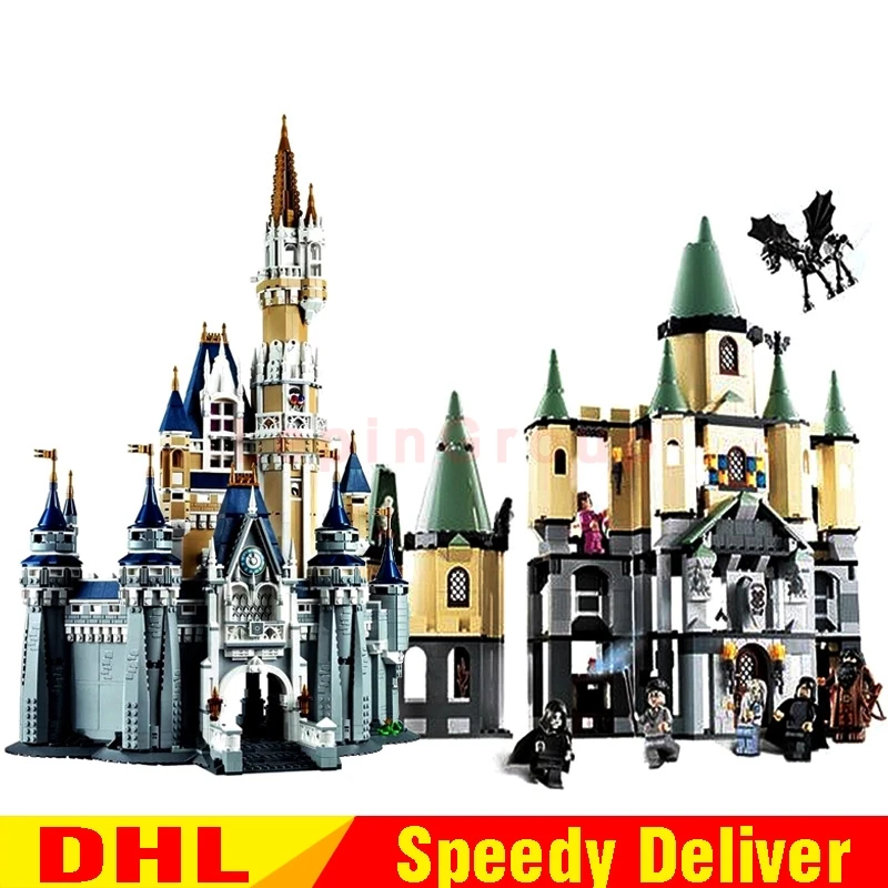 

Lepin 16029 Hogwort Castle Lepin 16008 Cinderella Princess Castle Model Building Blocks Bricks Toys Gifts lepinings 5378 71040