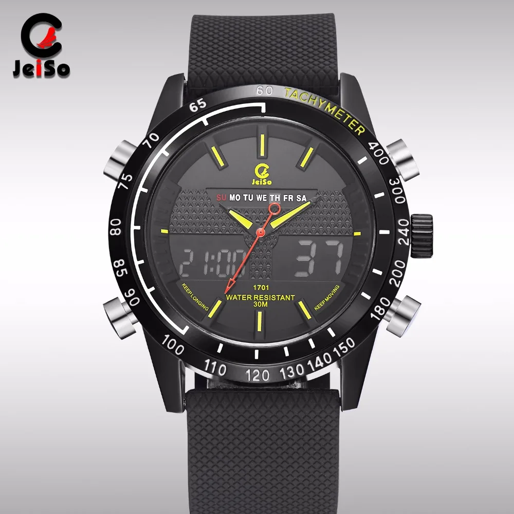 

Table multi-function electronic waterproof sports LED quartz double movement of a generation on behalf of the fast sell through