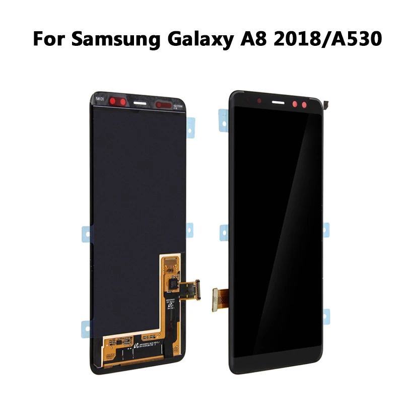 

Super AMOLED For SAMSUNG GALAXY A8 2018 A530 LCD Display Touch Screen Digitizer Assembly For samsung A8 2018 A530F A530DS A530N