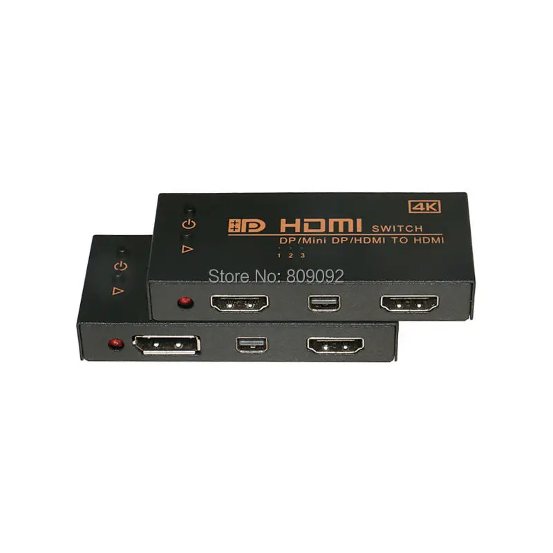 4 К 3D Mini HDMI + Mini DP + DP 3 в 1 из коммутатор 3 в 1 из распределитель HDMI Splitter для HDTV PS3 Xbox/портативных ПК