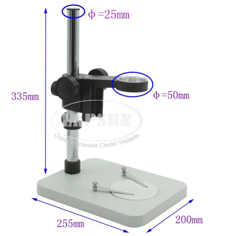 Металлический 25 мм столб настольная подставка стерео кронштейн микроскопа подставка держатель кольцо с 50 мм регулируемый фокус кронштейн