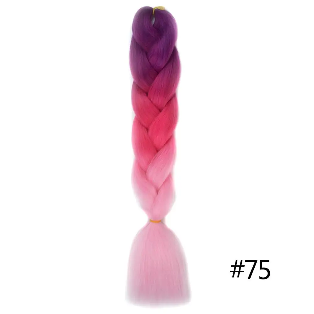 Chorliss, длинные огромные косички, Омбре, плетеные волосы, пряди, синтетические волосы для наращивания, вязанные крючком косички, натуральные, голубые, розовые, фиолетовые, светлые - Цвет: #26
