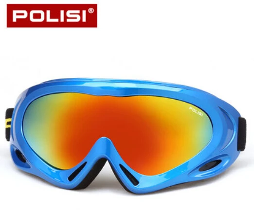 POLISI Men Women Snowboard Ski Goggles UV400 Anti Fog Snowmobile Skate Eyewear Winter Windproof Mountain Skiing