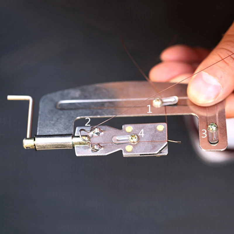 1Pc Stainless Steel Semi automatic Fishing Hook Line Tier Tie Binding