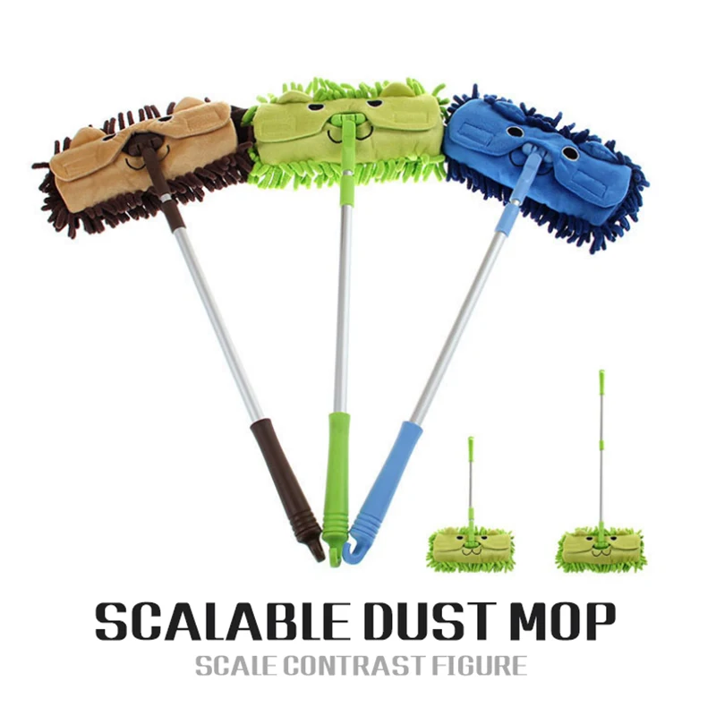 

Hot Sell Mini mop handy easy mops floor / car/ window cleaning new chenille telescopic removable dust mop Chenille cartoon