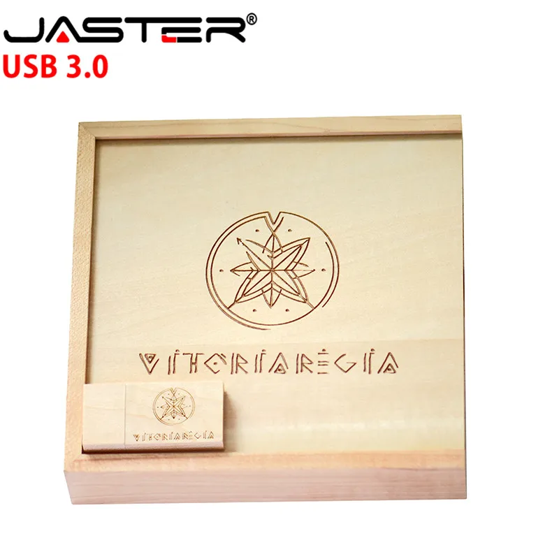 JASTER деревянный фотоальбом флеш-накопитель USB 3,0 Флешка 4 ГБ 32 ГБ 64 Гб 128 ГБ U диск фотография подарок 2 в 1 Интерфейс Бесплатный логотип