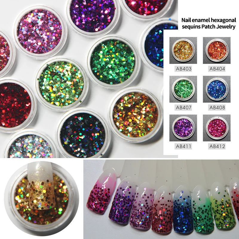 

Docaty DIY Mix Sequins Nail Art Glitter Flakes Chameleonpigment Nail Glitter Sheet Nail Glitter Manicure Gel Polish Decoration