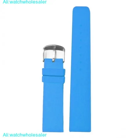 20mm Deep Sky Blue Silicone Jelly Rubber Unisex Watch Band Straps WB1071T20JB