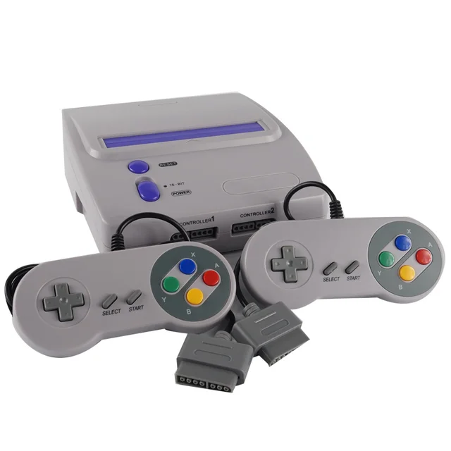 TV Video Game Console for Snes 16 Bit Games with Two Wired Gamepads S-Video & NTSC RCA Output 1