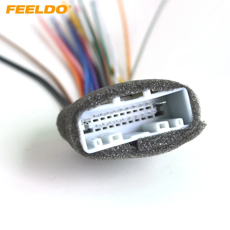 FEELDO 5Pcs Car CD Audio Stereo Wiring Harness Adapter For Nissan/For Subaru/For Infiniti