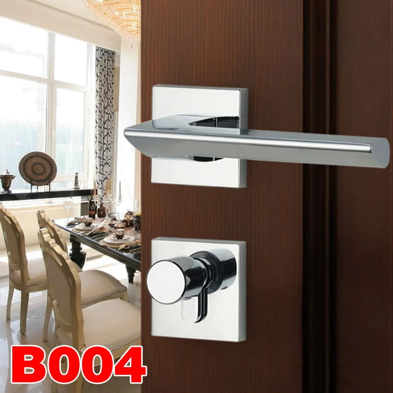 

2018 Fechadura Digital Fechadura Lock Indoor Bedroom Door Bright Chrome Double Opened Solid Wood Split Tata Magnetic Suction