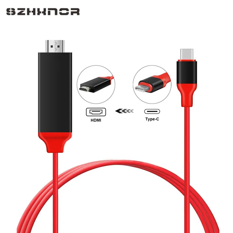2m 4K USB C к HDMI Type адаптер для MacBook Pro 2017 Imac Samsung Galaxy S8 S9 Plus Xiaomi Mi A1 max2 6X|Зарядные