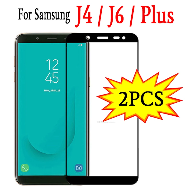 

Full Cover Protective Glass On J6 2018 Tempered Glass For Samsung J4 J6 2018 Plus J4+ J6+ SamsungJ6 Screen Protector J6Plus Film