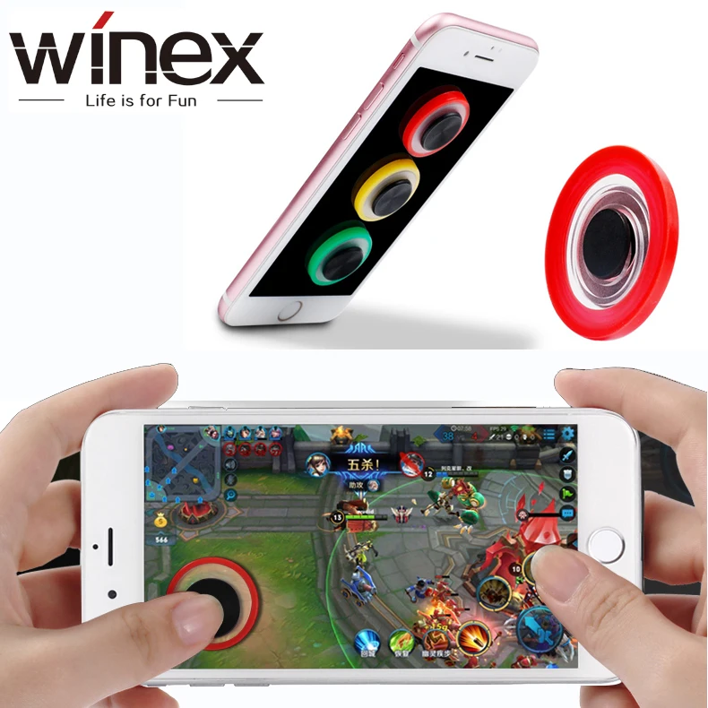 Круглый игровой джойстик Winex планшетовый для Iphone и Android геймпад на присоске