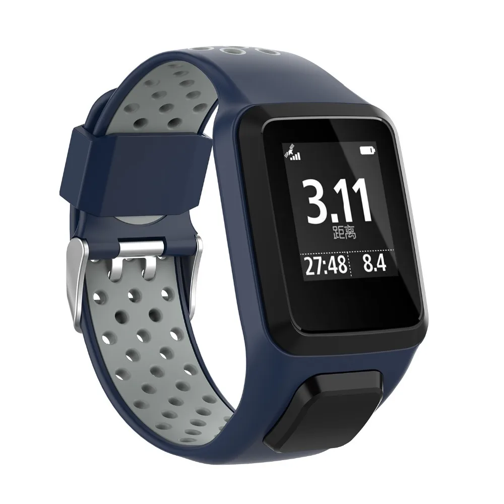 Replacement Silicone Soft Wristband for Tomtom 2  Ventilate Two-Color Sport Strap 2 (2)
