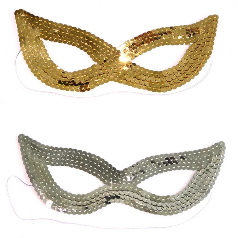 Woman Girl Lady Cat Sequin Shining Eye Mask Fancy Dress Masked Ball Masquerade Party Mask