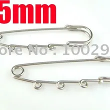 75 мм Посеребренная Брошь с английской булавкой на спине