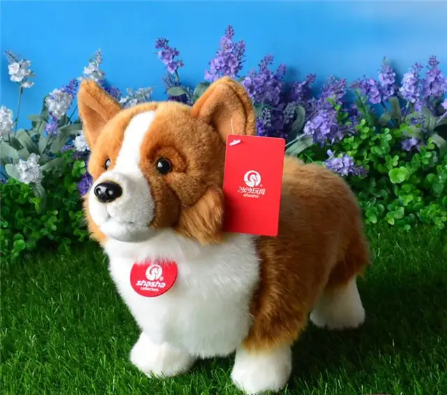 Cute Welsh Pembroke Plush Toys Simulation Soft Stuffed Toy