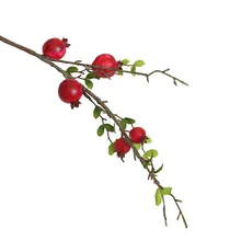 Мини Поддельные фрукты стекло Ягоды Искусственные сушеные гранат красный букет цветов вишневого дерева тычинки Рождество декоративные дропшиппинг 312Z