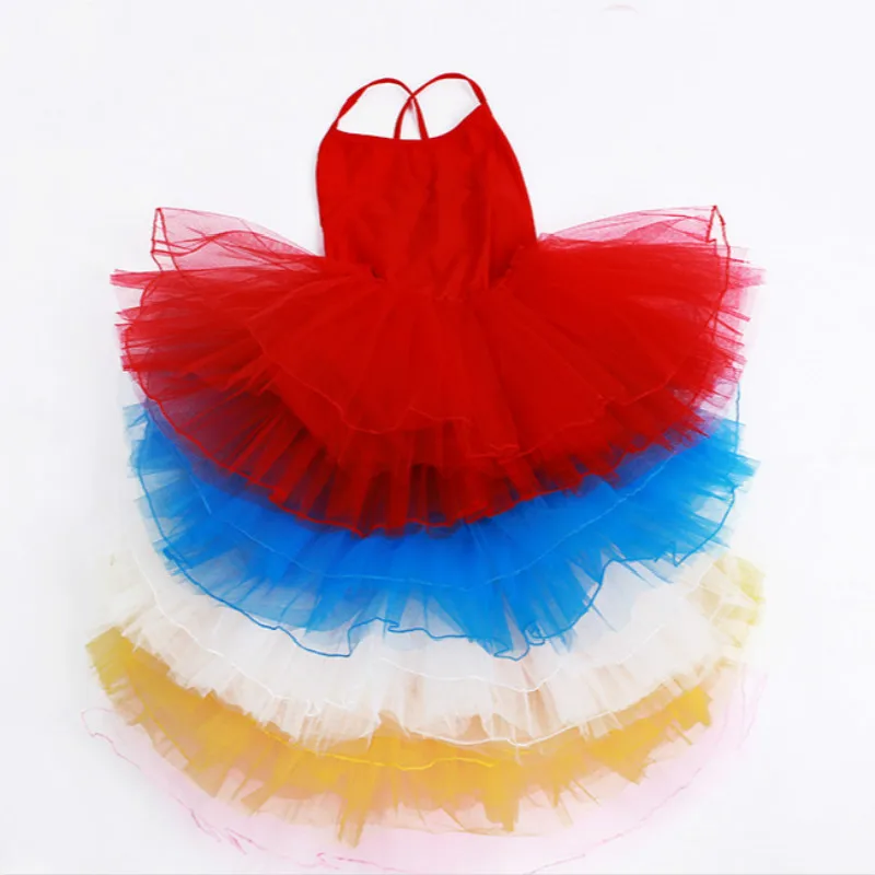 Лебединое озеро гимнастическое трико для девочек балетное платье-пачка детские костюмы для лирических танцев без рукавов Детский комбинезон из лайкры